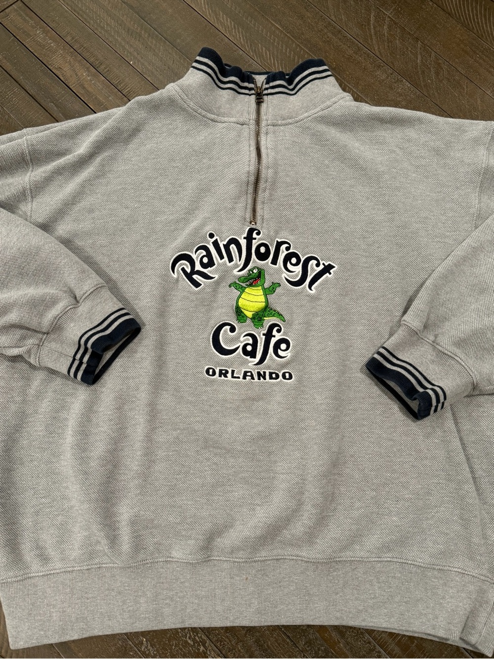 Vintage Rainforest Cafe Orlando Quarter Zip Sweatshirt XL